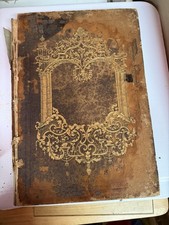 Antique KING JAMES 1849 Holy Bible Old and New Testaments with Family Records picture