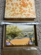 Antique 1938 Creosote Bush on the Desert 3D Plaque Wood J.K. Art Craft Boxed picture
