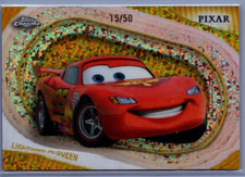 2025 Topps Chrome Disney #50 Lightning McQueen Gold Mini-Diamonds  #15/50 picture