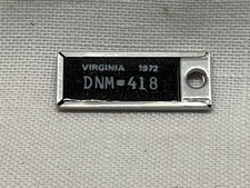 Vintage Virgina Disabled Veterans Mini 1972 License Plate DAV Key Chain Tag picture