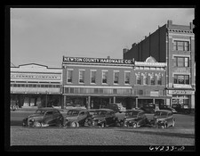 Neosho Missouri 1942 Newton County Hardware Co C Penney Storefront Cars picture