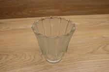 Vintage Frosted Ribbed Glass Lamp Shade Scalloped Tulip 2.25