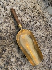 Vintage Farm House Large Brass Ice Scoop  picture