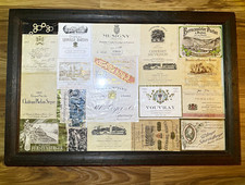Custom Framed Collage Vintage authentic Wine Labels 1966-1971 picture