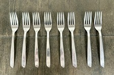 Vtg Superior Stainless Night Sky Silverware 8 Pc. Forks USA Starburst Atomic MCM picture
