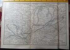 1905 Train Route Map WABASH SYSTEM all Railroad Controlled Lines stations 12