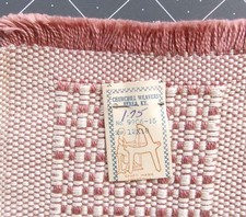 CHURCHILL WEAVERS Berea KY HANDWOVEN Vintage Placemats Set of 2 Pink Dusty Rose picture