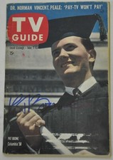 AUTOGRAPHED TV GUIDE June 7, 1958 issue #271 Pat Boone Columbia '58 picture
