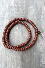 Flat Beads Cut Design Bodhi Seed Meditation Prayer Mala 12mm - Buddha Chitta picture