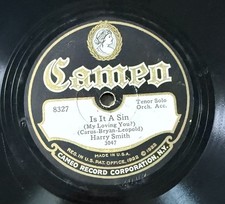 Cameo 78 RPM Harry Smith Sid Gary Is It A Sin / Sonny Boy 8327 picture