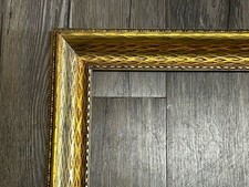 VTG TAOS STYLE SCHOOL ARTS & CRAFTS GOLD GILT MODERNIST PICTURE FRAME 21 x 27? picture