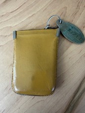 Vtg Abraham & Straus Brooklyn NY Key Case Cowhide Leather West Germany Metal Tag picture