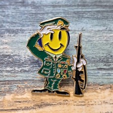 Walmart Employee Pin - Smiley Military Officer Uniform picture
