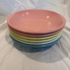 Set of 6 Vintage Melamine Boontonware Bowls 7.75” picture