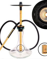 Premium Turkish Style Hookah Set – Large 52cm Gold Stainless picture