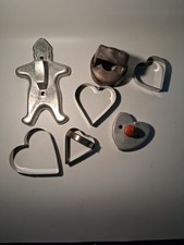 Vintage Cookie Cutters Biscuit Lot Heart Gingerbread Mixed  picture