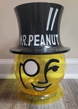Vintage Plastic Advertising Mr Peanut Counter Display Container w/ Top Hat 11” picture