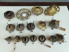 Antique Vintage Fifteen (15) Kerosene Lamp Burners, Large Mix of Sizes & Names picture