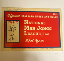 National Mah Jongg League Official Standard Hands & Rules Book 1974-75 (37th) picture