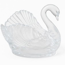 Vintage Regaline Clear Swan Dish Bowl Planter Hard Plastic Lucite #432 USA 8