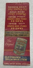 VTG OLD VIRGINIA STYLE BRUNSWICK STEW MATCHBOOK COVER, TENNESSEE FOOD PRODUCTS picture
