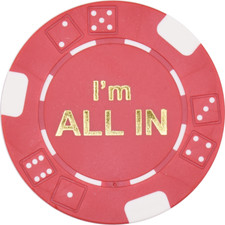 10 I'm ALL IN TEXAS HOLD'EM TOURNAMENT POKER CASINO CHIPS 11.5 G CLAY COMPOSITE* picture
