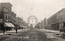Street View State St. S., Caro MI Michigan RPPC Photo Postcard COPY picture