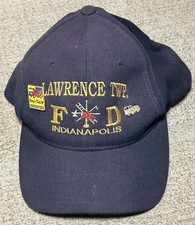 Vintage Lawrence Twp Fire Department Indianapolis Hat Cap 2002 MDA Pin Yupoong picture
