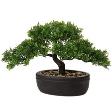 Artificial Bonsai Tree Juniper Faux Plants Indoor Small Fake Plants Decor with C picture