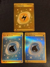 Lot Of 3 Gold Secret Rare Energy Pokemon TCG Cards NM Condition picture