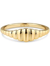 DEVATA Ribbed Ring in Gold Plated Sterling Silver 925 DRR6121 (Size 07) picture