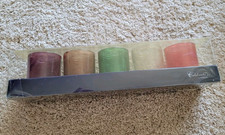 Mikasa Celebrations Set 5 Glimmer Colorful Glass Votive Holders NIB NOS New picture