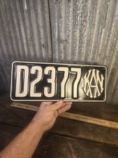 Vintage 1916 Kansas License Plate Dealer Tag Interlocking Monogram Logo picture