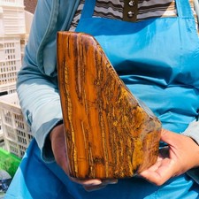 8.31LB Natural Yellow Tiger Eye Stone Crystal Mineral Specimen Polish Healing picture