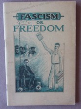 FASCISM OR FREEDOM 1939 1st Ed Rutherford Jehovah Witness Booklet Hitler Naziism picture