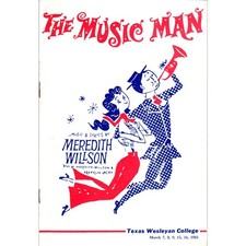 1963 Texas Wesleyan College - The Music Man Program AB8-RS1 picture