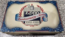 Zippo 60th Anniversary Collection Set 1932-1992 6 Lighters Tin Pins Guides picture