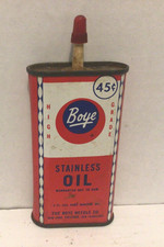 Vintage Boye stainless steel oil 3 oz oiler - 45c picture
