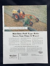 Magazine Ad* - 1959 - New Idea Farm Machinery - Coldwater, OH - pull type rake picture