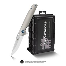 HX Outdoors Vulcan Linerlock Gray Titanium Folding D2 Steel Pocket Knife ZD117S picture