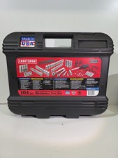 Sears Craftsman USA 104pc Mechanics Tool Set Socket Ratchet 34104 Metric SAE picture