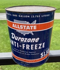 HTF Vintage All State Durozone Anti-Freeze 1 Gallon Empty Can $1.50 Pricer NICE picture