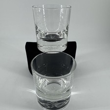 Crown Royal Clear Glass Logo on Bottom Lowball Cocktail Set of 2 Weighted Bottom picture