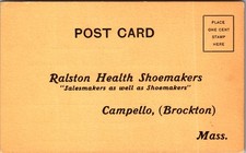 Vintage Ralston Health Shoemakers Advertising Postcard Campello Brockton MA picture