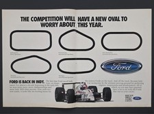 1992 PRINT AD FORD Indy Racing 
