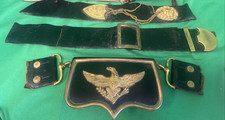 ORIGINAL CIVIL WAR UNION ARMY STAFF OFFICER EAGLE CARTRIDGE BOX WITH STRAP picture
