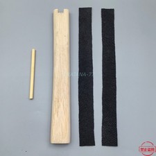 26CM Real Black Rayskin Skin Wooden Tsuka Handle For Japanese Hilt picture
