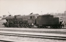 Vtg RPPC Postcard PKP Ty2 Steam Locomotive Train Brest Poland 1958 picture