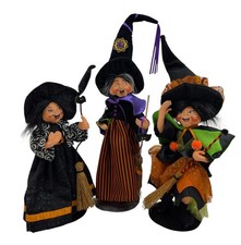Annalee Lot Of 3 Halloween Witch 2008 2011 2012 Figures Dolls Holiday Decor picture
