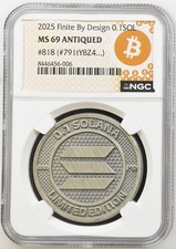 2025 FUNDED SOLANA TOKEN (.1 SOL)🌟LIMITED EDITION🌟NGC MS-69🌟POP: 3, 0 FINER picture
